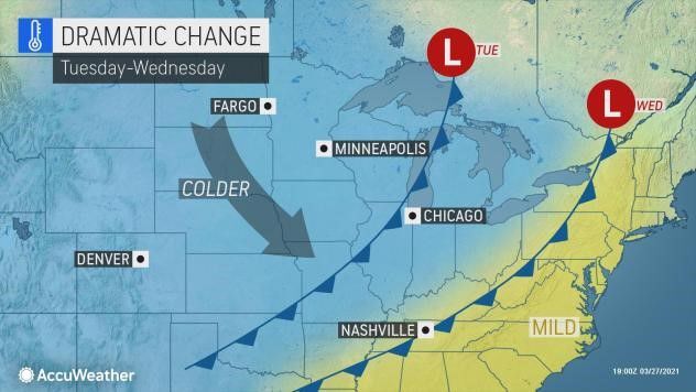 Colder Tue-Wed by AccuWeather